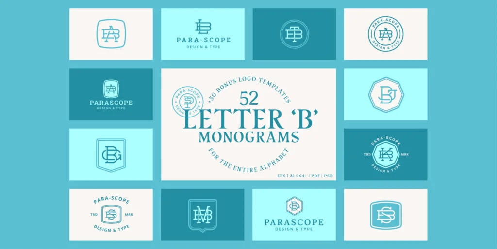 52 Letter B Monograms Graphics - Image 1
