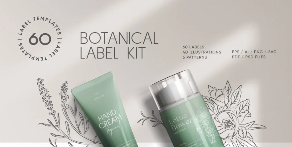 Botanical Label Kit Graphics - Image 1