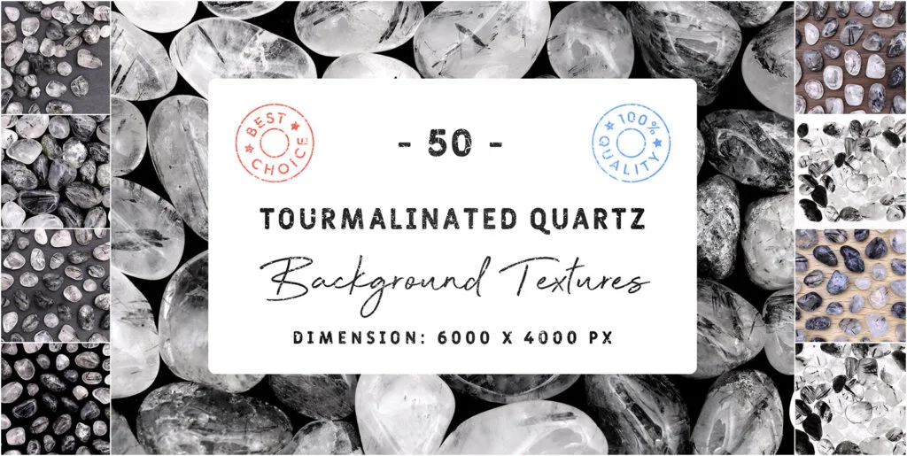 50 Tourmalinated Quartz Background Textures Graphics - Image 2