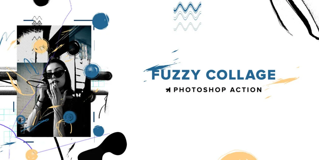 Fuzzy Collage Photoshop Action Graphics - Image 1