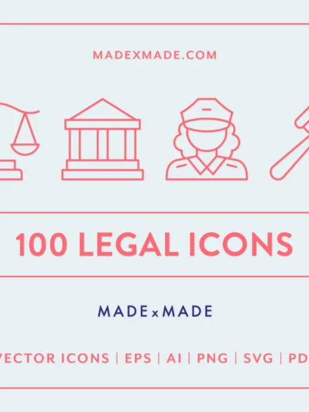 Legal Line Icons Graphics - Image 1