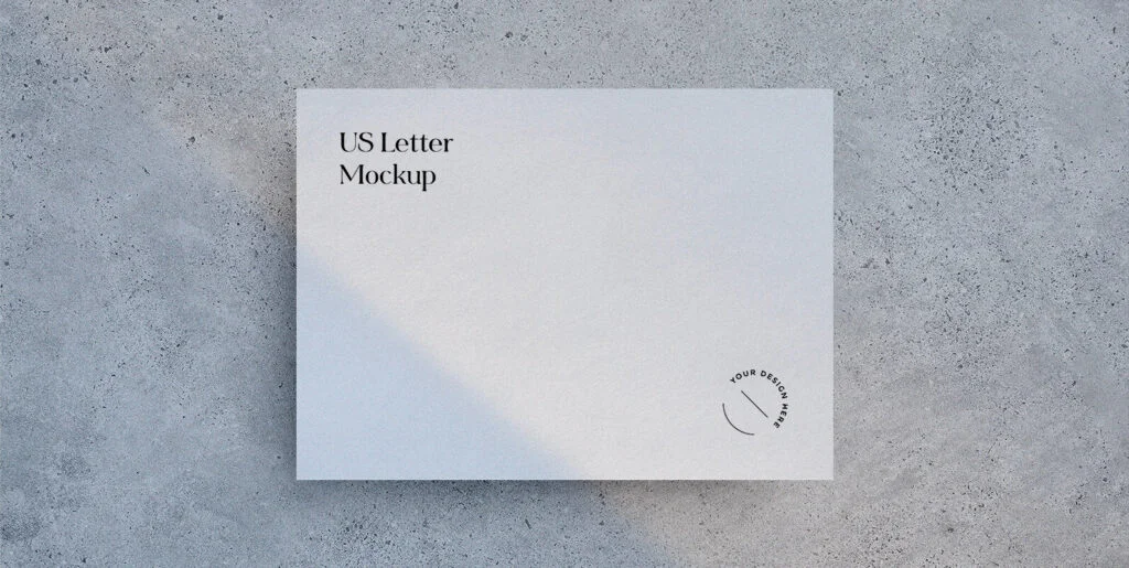 Minimal US Letter Paper Mockup Vol.2 Graphics - Image 1