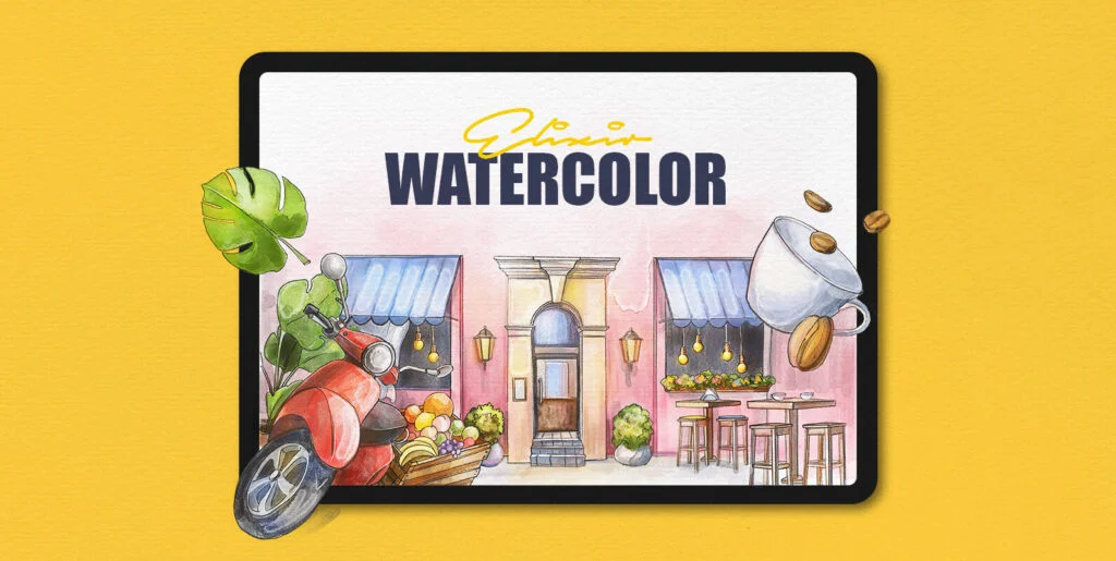 Elixir Watercolor Procreate Brushes Graphics - Image 2