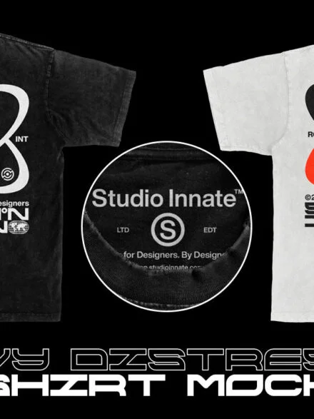 Heavy Distressed T-Shirt Mockup Graphics - Image 6