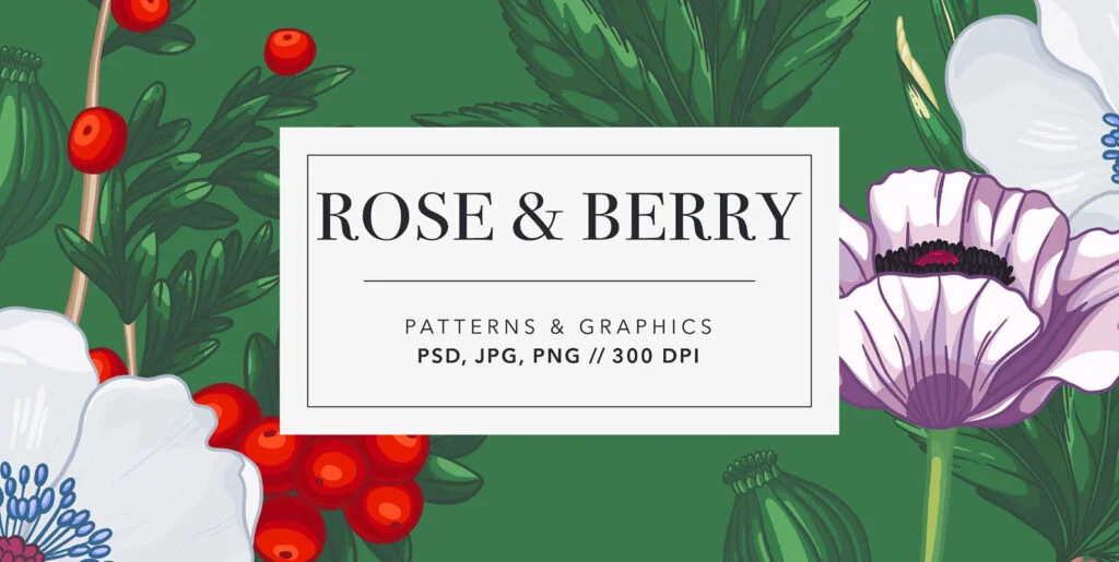 Rose & Berry Patterns Graphics - Image 2