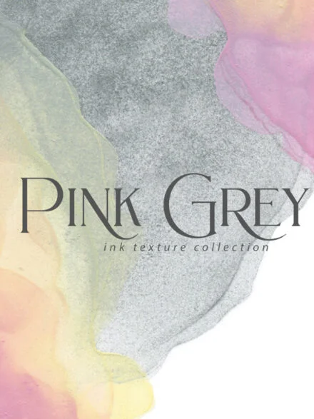 Pink Grey Ink Texture Collection Graphics - Image 9