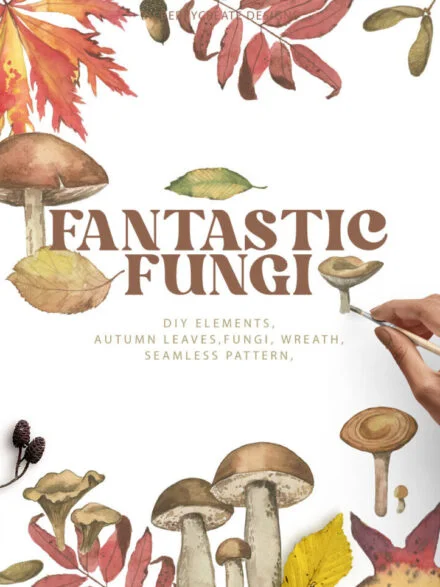 Watercolour Fantastic Fungi Graphics - Image 11