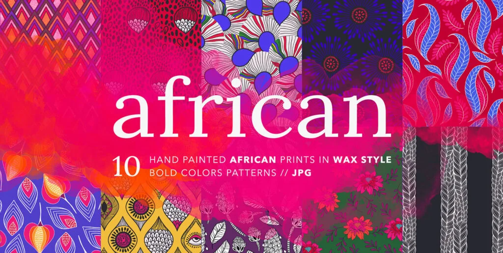 African Ankara Wax Patterns Set 2 Graphics - Image 2