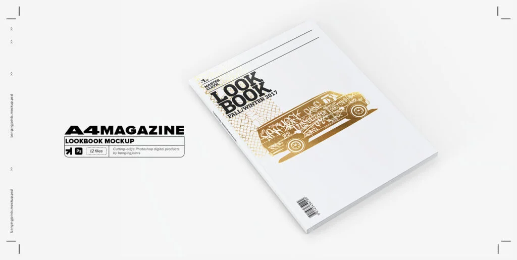 A4 Magazine Lookbook Mock-up Graphics - Image 1