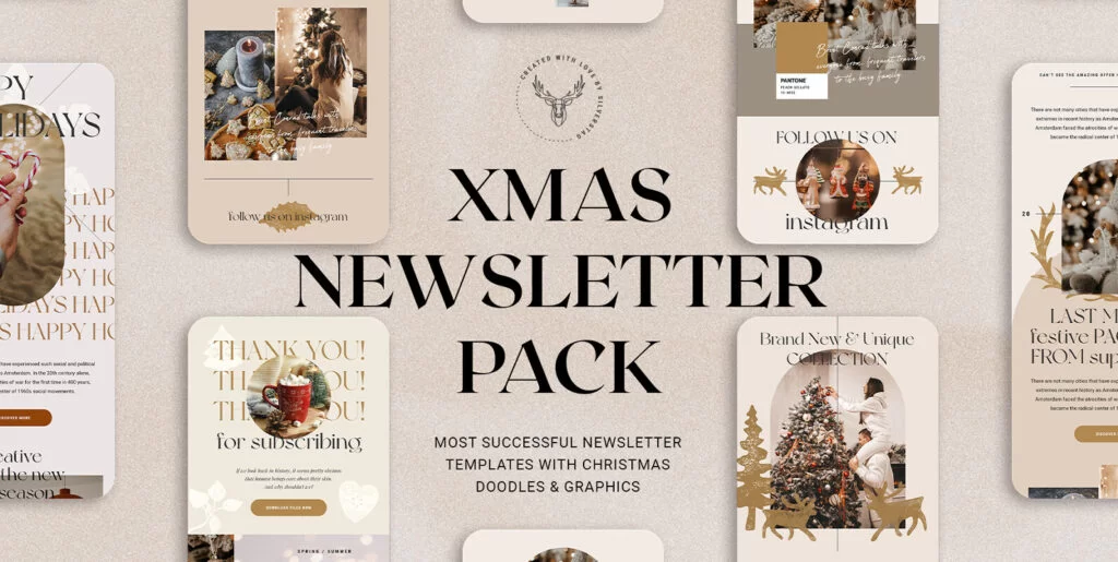 Christmas Newsletter Templates Pack Graphics - Image 1