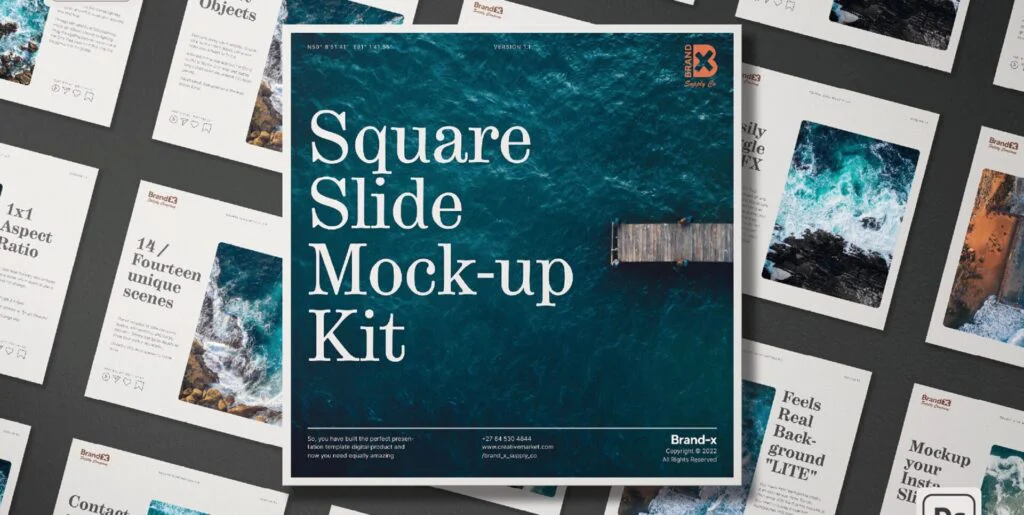 Agenzia I Square Slide Mockup Kit Graphics - Image 2
