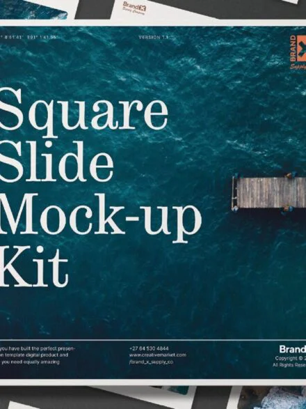 Agenzia I Square Slide Mockup Kit Graphics - Image 1