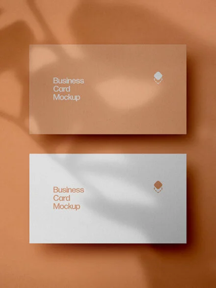 Peach Business Card Mockup Graphics - Image 3