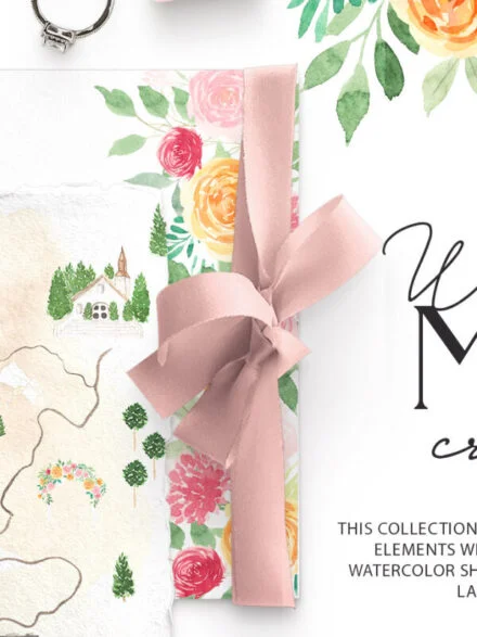 Watercolour Wedding Map Creator Kit Graphics - Image 9