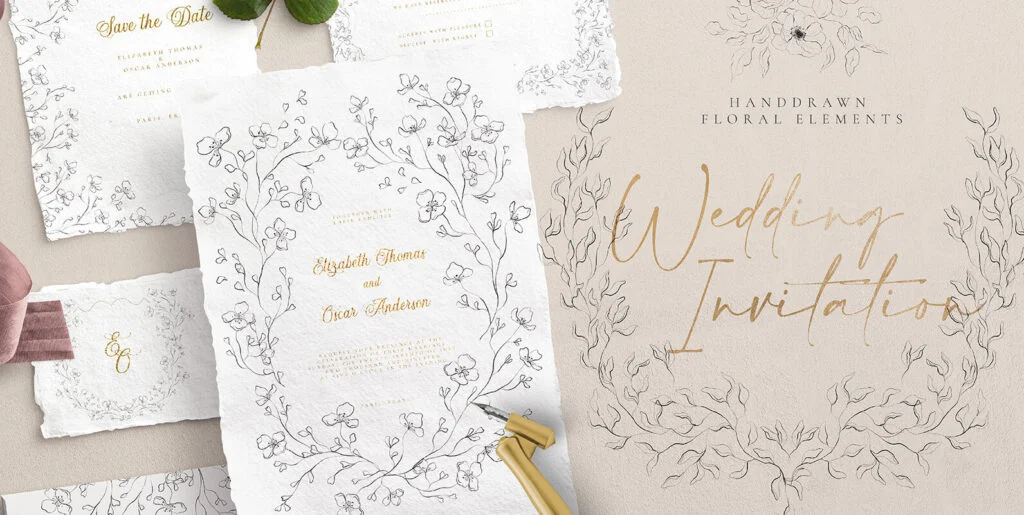 Wedding Invitation Collection Graphics - Image 2