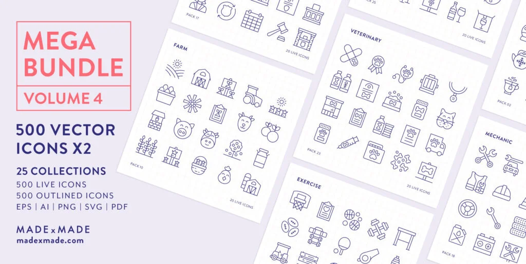 Mega Bundle Line Icons Vol 4 Graphics - Image 1