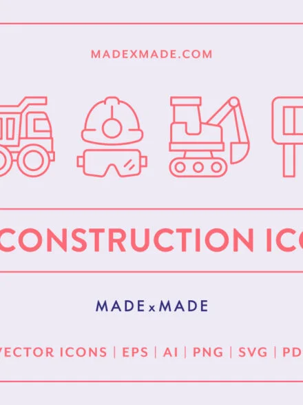 Construction Line Icons Graphics - Image 10