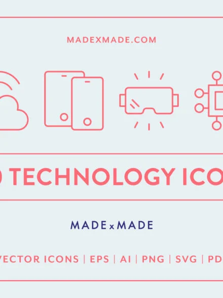 Technology Line Icons Graphics - Image 3