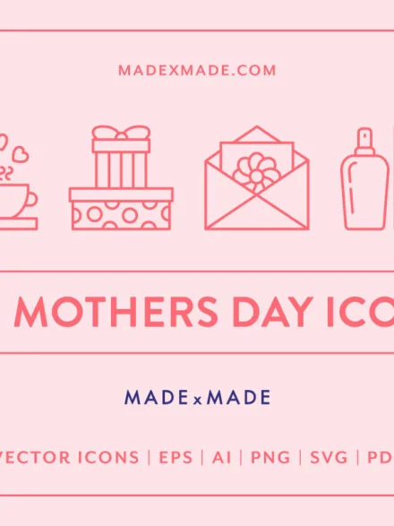 Mothers Day Line Icons Graphics - Image 11