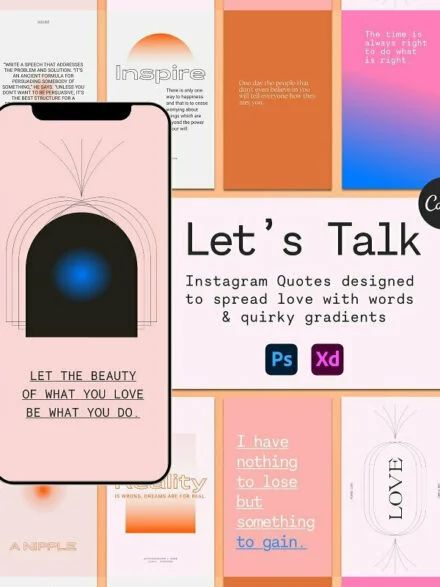 Let's Talk Instagram Quotes Graphics - Image 8