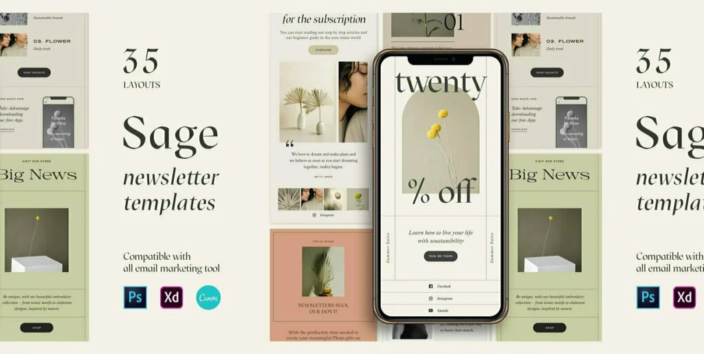 Sage Newsletter Templates Graphics - Image 2