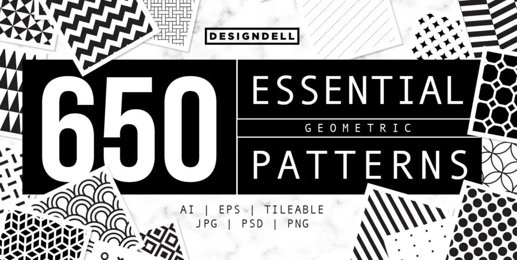 650 Essential Vector Patterns Graphics - Image 1