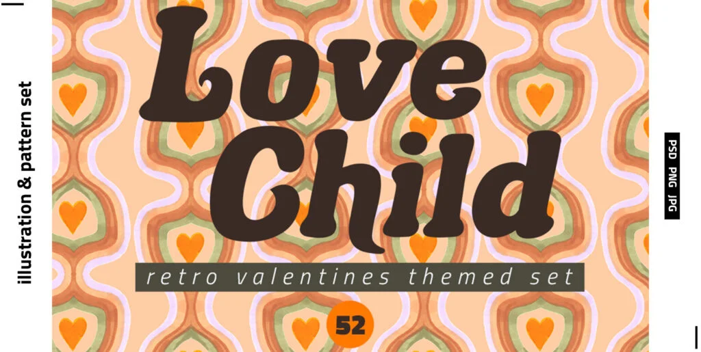 Love Child Valentines Day Set Graphics - Image 1