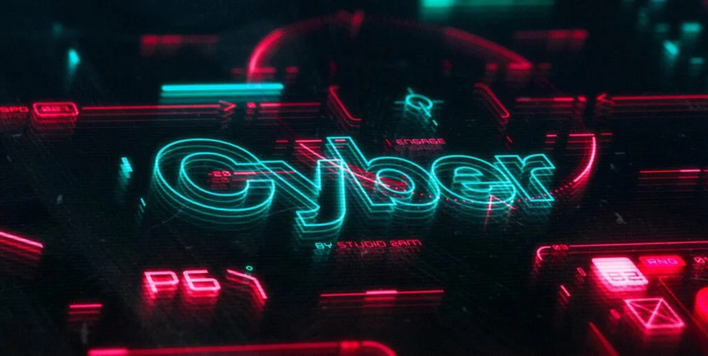 Cyber – Futuristic Neon Display Graphics - Image 1