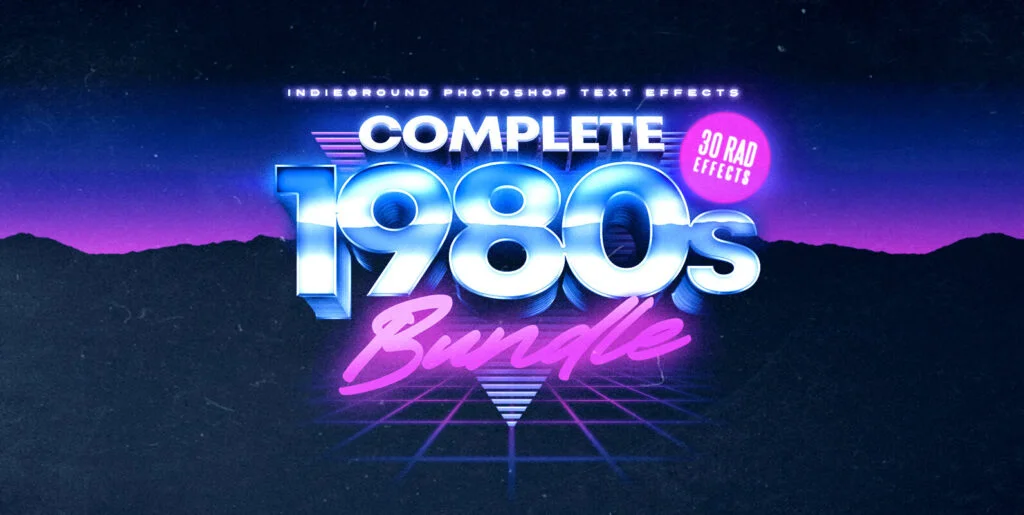 80s Text Effects Complete Bundle Graphics - Image 1