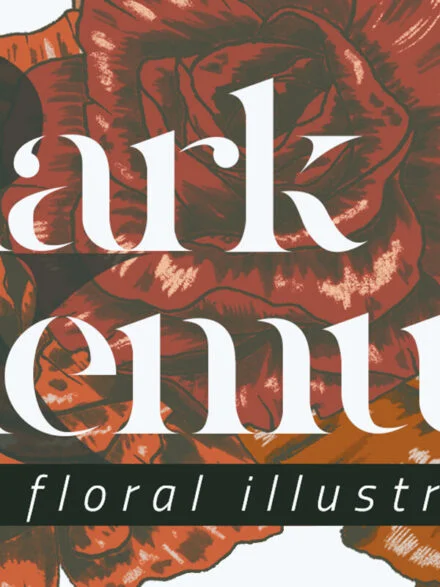 Dark & Demure Floral Illustration Set Graphics - Image 5