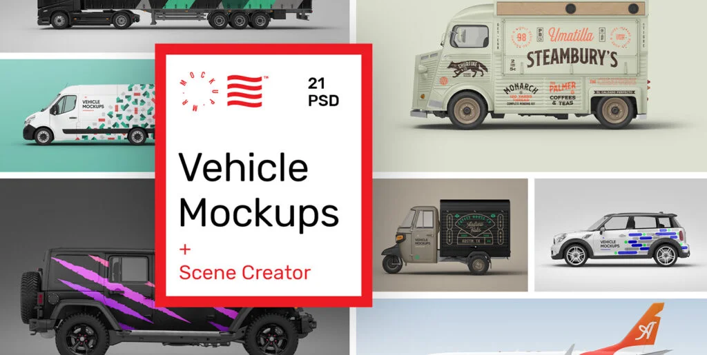 Vehicle Mockups – Car & Plane Mockups Graphics - Image 2