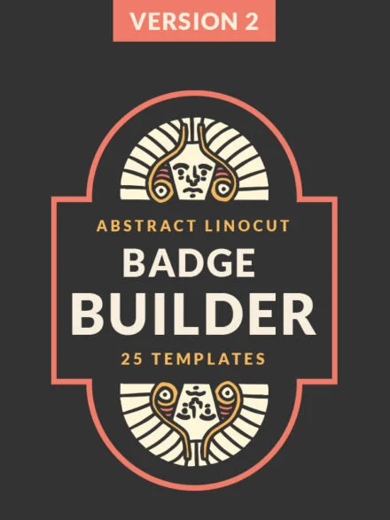 Abstract Linocut Badge Builder V2 Graphics - Image 3
