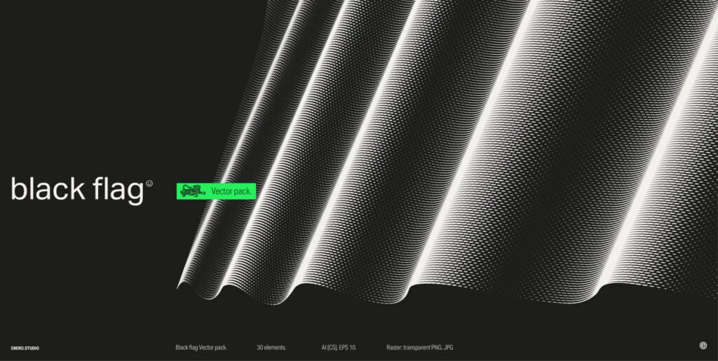 Black Flag Vector Pack Graphics - Image 2