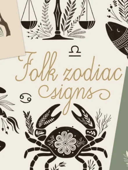Folk Zodiac Signs Graphics - Image 3