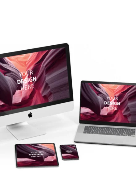 3D Apple Device Mockup Graphics - Image 1
