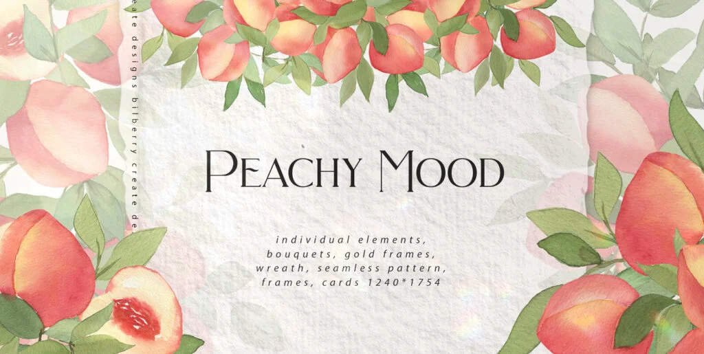Peachy Mood Collection Graphics - Image 2