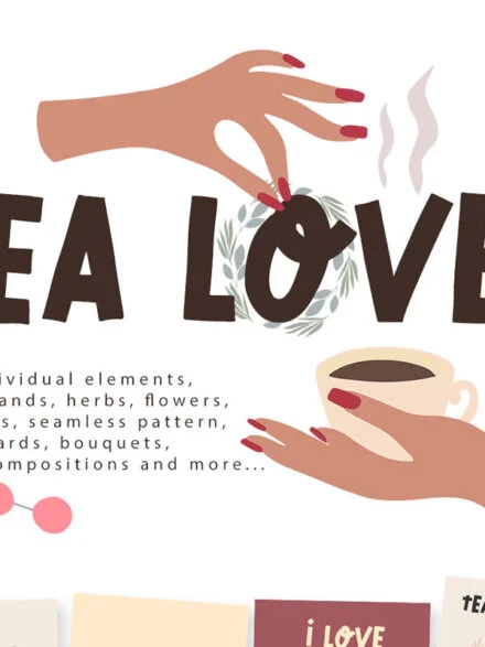 Tea Lover Art Set Graphics - Image 6