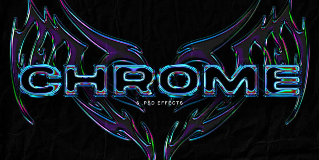 Chrome Text Effect 03 – Layer Styles Graphics - Image 1