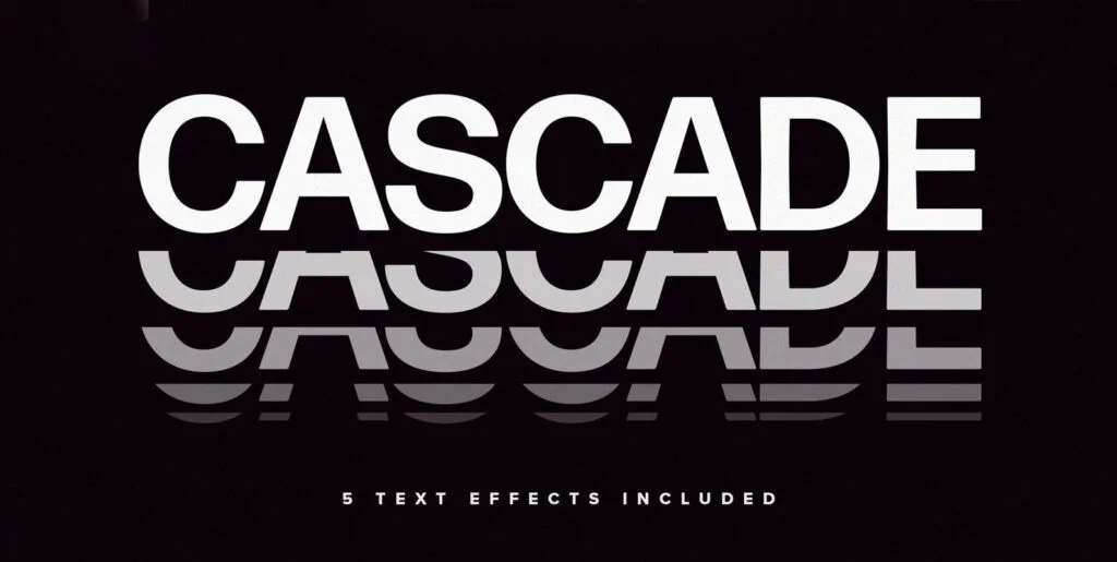 Cascading Distortion Text Effects Mockup Graphics - Image 2