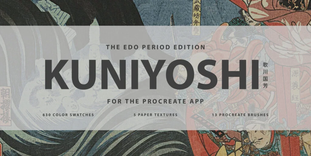 Utagawa Kuniyoshi Procreate Kit Graphics - Image 2