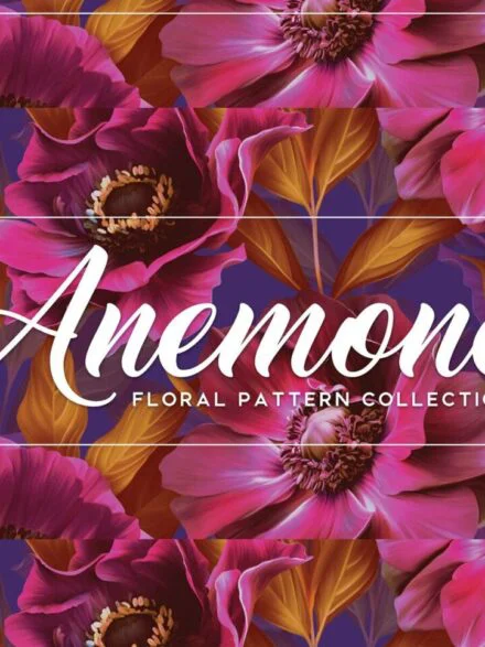 Anemone Floral Pattern Collection Graphics - Image 3