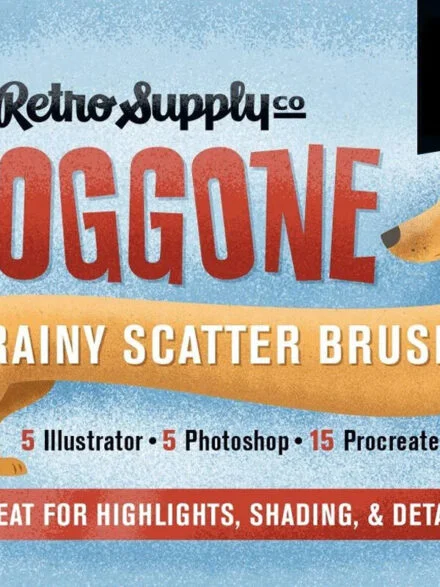 Doggone Grainy Scatter Brushes for Procreate Graphics - Image 6