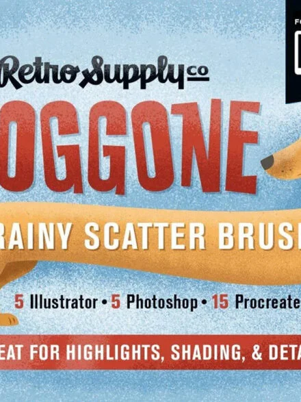 Doggone Grainy Scatter Brushes for Photoshop Graphics - Image 7