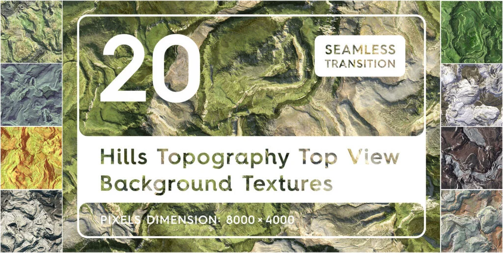 20 Hills Topography Top View Background Textures Graphics - Image 1