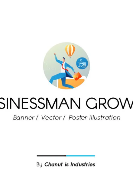 Businessman Growth Premium Illustration pack Graphics - Image 5