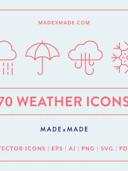 Line Icons – Weather Graphics - Image 9