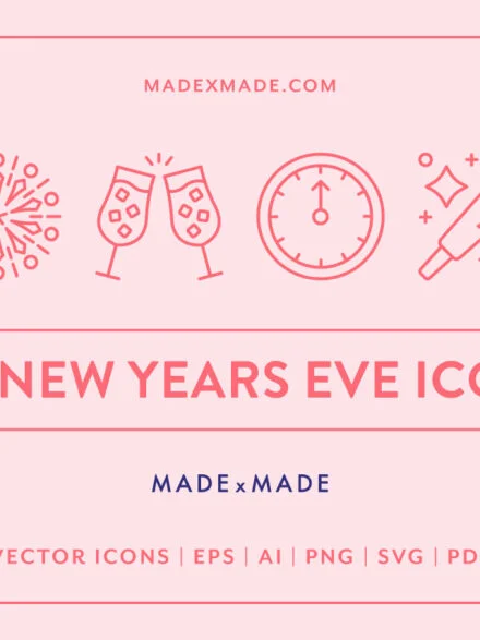 Line Icons – New Years Eve Graphics - Image 12
