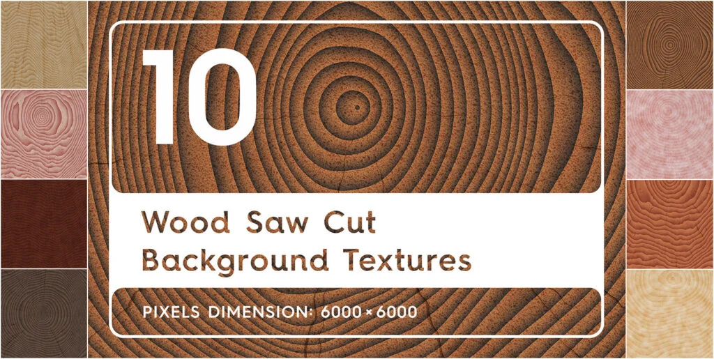 10 Wood Saw Cut Background Textures Graphics - Image 2