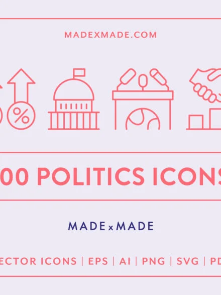 Line Icons – Politics Graphics - Image 3