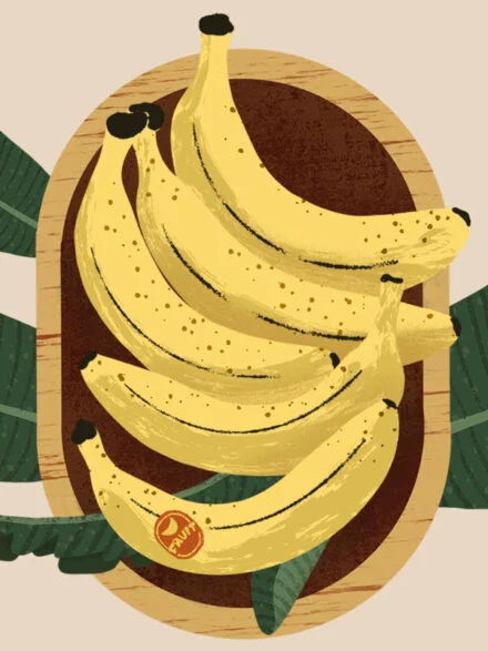 Banana Bowl Doodle Illustration and Patterns Graphics - Image 1